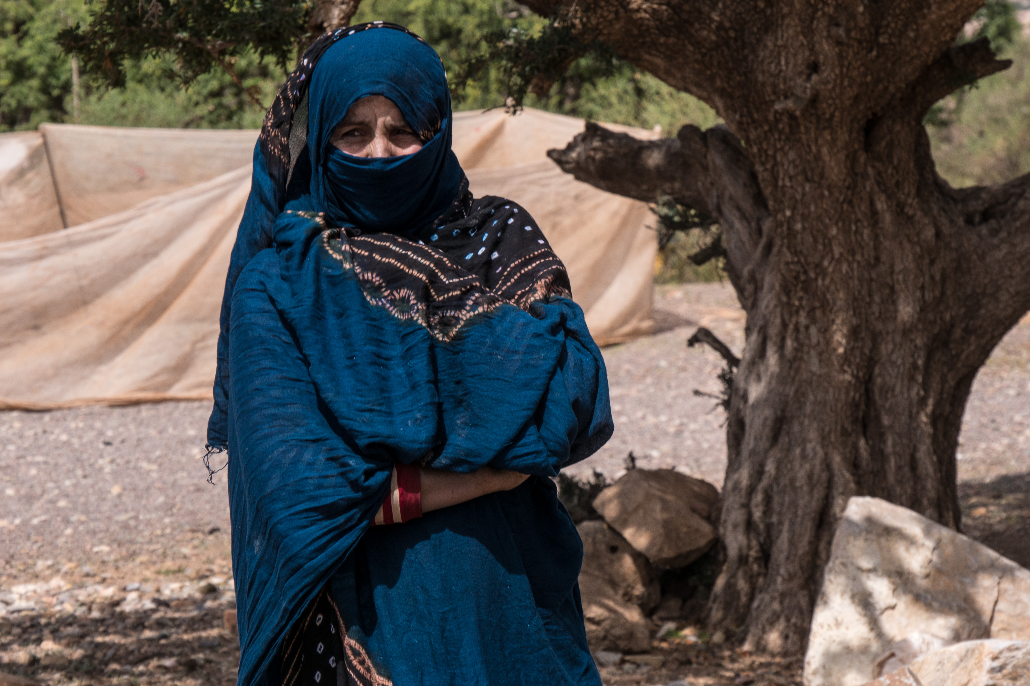 Nomadenfrau unterwegs